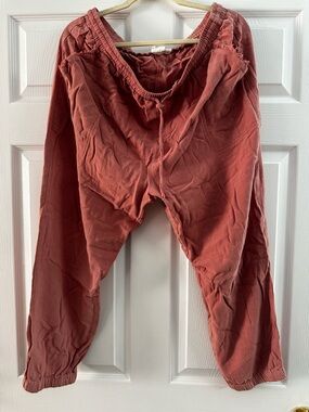 Casual Elastic-Waist Pants - pink